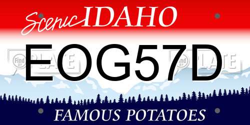 EOG57D Idaho License Plate