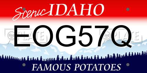 EOG57Q Idaho License Plate