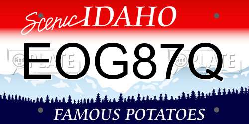 EOG87Q Idaho License Plate