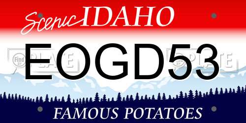 EOGD53 Idaho License Plate