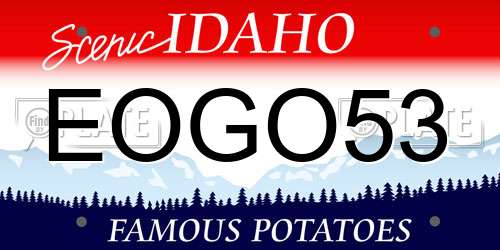 EOGO53 Idaho License Plate