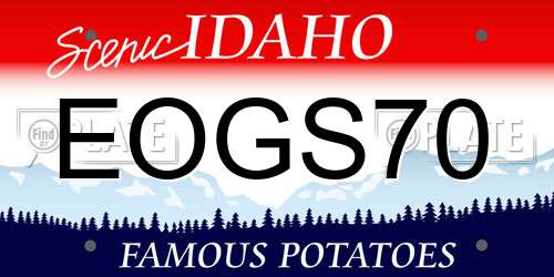 EOGS70 Idaho License Plate