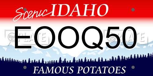 EOOQ50 Idaho License Plate