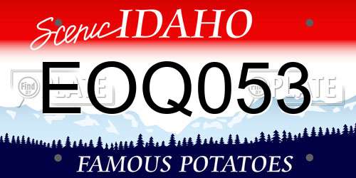 EOQ053 Idaho License Plate