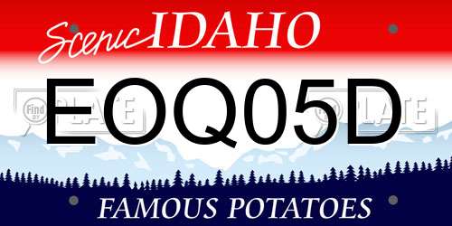 EOQ05D Idaho License Plate