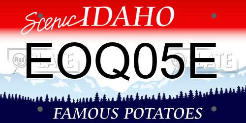 EOQ05E Idaho License Plate