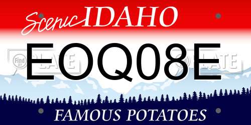 EOQ08E Idaho License Plate