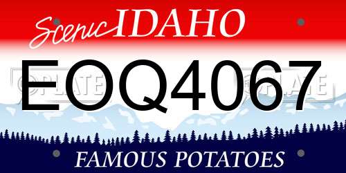 EOQ4067 Idaho License Plate
