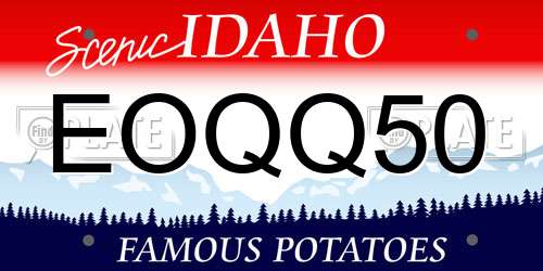 EOQQ50 Idaho License Plate