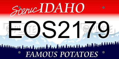 EOS2179 Idaho License Plate