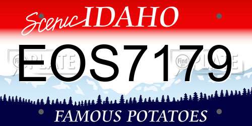 EOS7179 Idaho License Plate