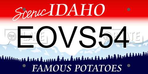 EOVS54 Idaho License Plate