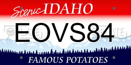 EOVS84 Idaho License Plate