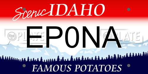 EP0NA Idaho License Plate