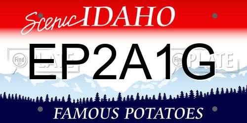 EP2A1G Idaho License Plate