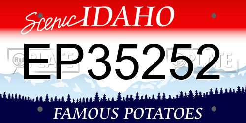 EP35252 Idaho License Plate