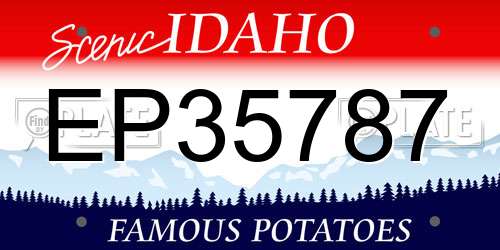 EP35787 Idaho License Plate