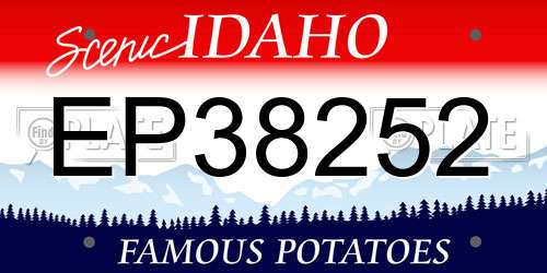 EP38252 Idaho License Plate