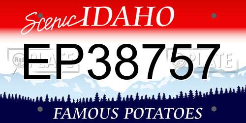 EP38757 Idaho License Plate