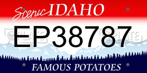 EP38787 Idaho License Plate