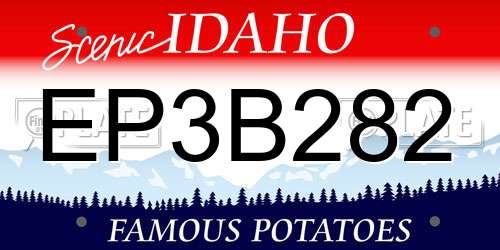 EP3B282 Idaho License Plate