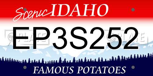 EP3S252 Idaho License Plate