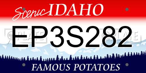 EP3S282 Idaho License Plate