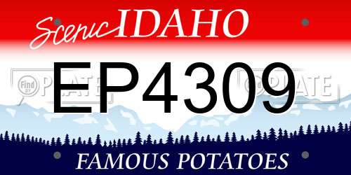 EP4309 Idaho License Plate