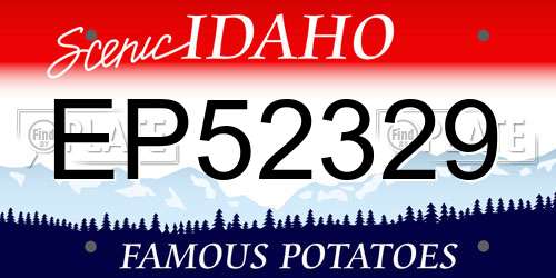 EP52329 Idaho License Plate