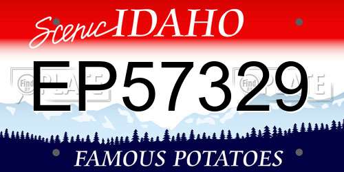 EP57329 Idaho License Plate