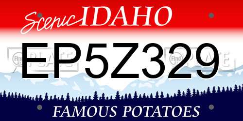 EP5Z329 Idaho License Plate