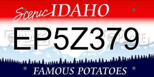 EP5Z379 Idaho License Plate