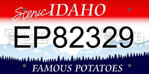 EP82329 Idaho License Plate