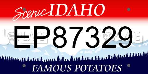 EP87329 Idaho License Plate