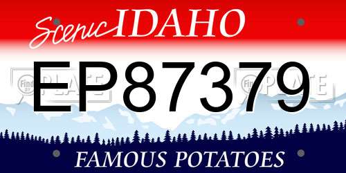 EP87379 Idaho License Plate