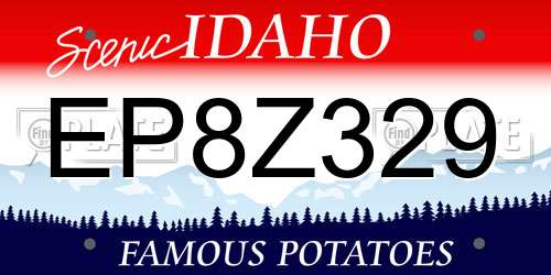 EP8Z329 Idaho License Plate