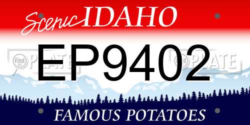 EP9402 Idaho License Plate