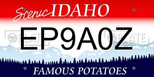 EP9A0Z Idaho License Plate
