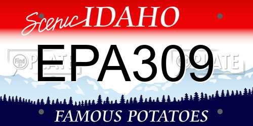 EPA309 Idaho License Plate