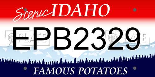 EPB2329 Idaho License Plate