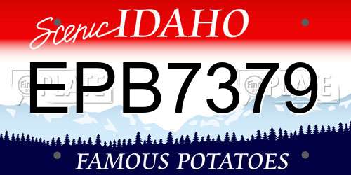 EPB7379 Idaho License Plate
