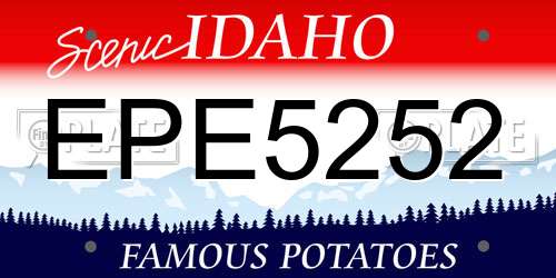 EPE5252 Idaho License Plate