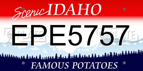 EPE5757 Idaho License Plate