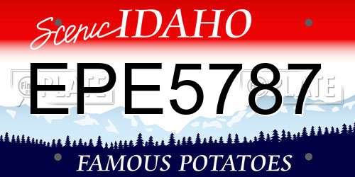 EPE5787 Idaho License Plate