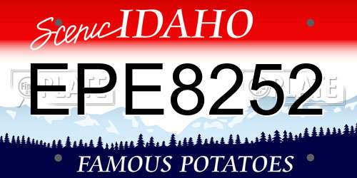 EPE8252 Idaho License Plate