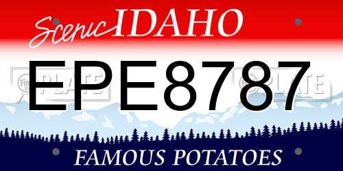 EPE8787 Idaho License Plate