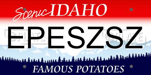 EPESZSZ Idaho License Plate