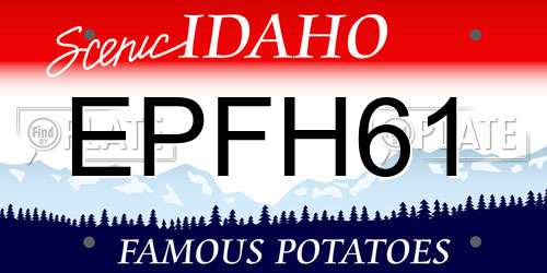EPFH61 Idaho License Plate