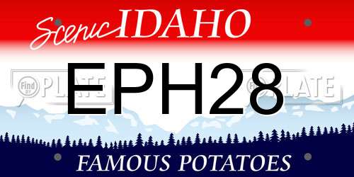 EPH28 Idaho License Plate