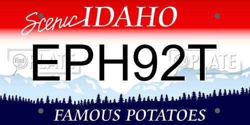 EPH92T Idaho License Plate
